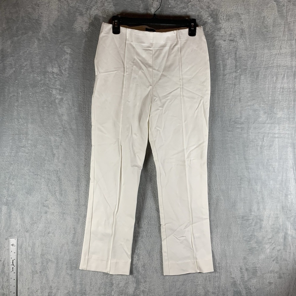 Karen Kane Women's Pants Ivory Medium Pull On Stretch Ankle Career Casual